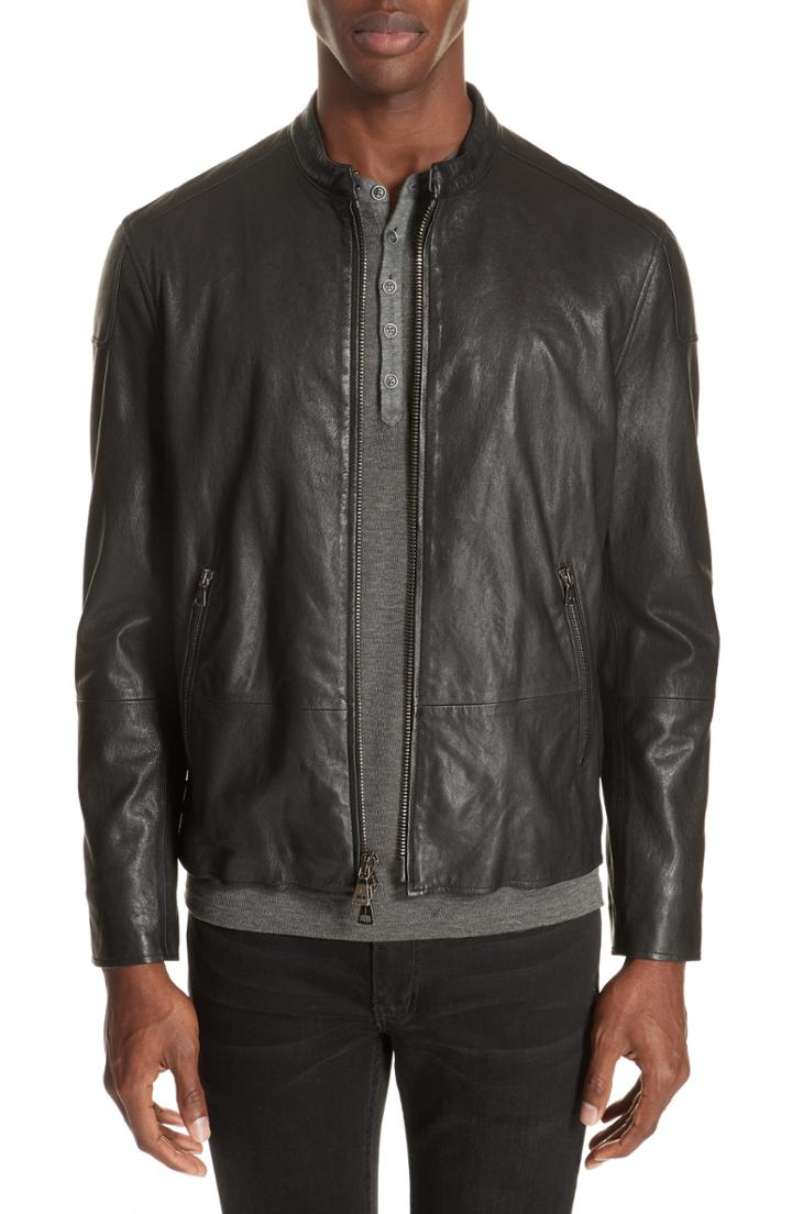 Men's John Varvatos Collection Moto Leather Jacket