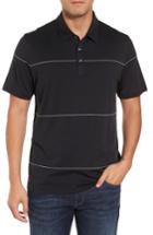 Men's Travis Mathew Kj Chalk Stripe Polo - Black