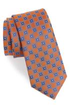 Men's Nordstrom Men's Shop Sophia Medallion Silk Tie, Size - Orange