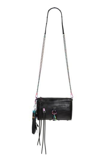 Rebecca Minkoff Mini Mac Always On Charging Leather Crossbody Bag - Black