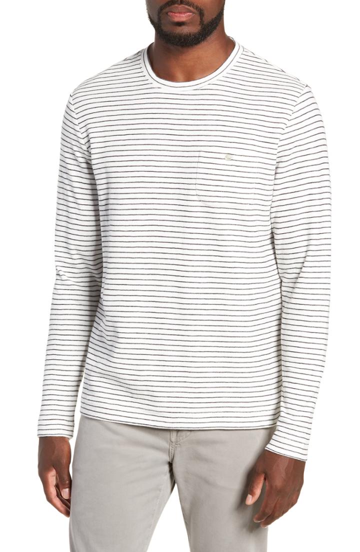 Men's Michael Bastian Stripe Long Sleeve Pocket T-shirt