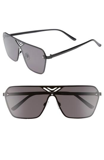 Women's Bp. 70mm Cutout Shield Sunglasses - Black
