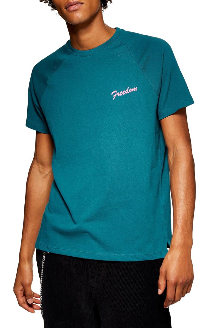 Men's Topman Freedom Print T-shirt - Blue
