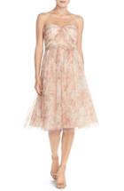 Women's Jenny Yoo 'maia' Print Tulle Convertible Tea Length Fit & Flare Dress - Pink