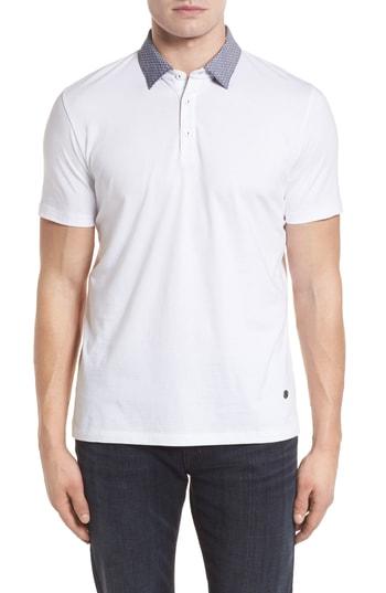Men's Stone Rose Jersey Polo (s) - White