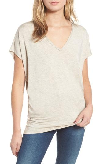 Women's Amour Vert 'mayr' V-neck Tee, Size - Beige