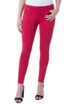 Women's Liverpool Abby Stretch Cotton Blend Skinny Pants - Red