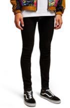 Men's Topman Contrast Stitch Skinny Fit Jeans R - Black