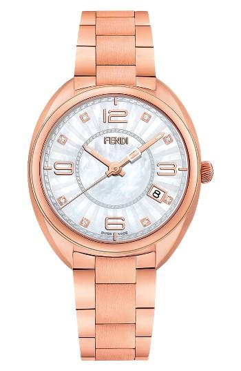 Women's Fendi Momento Diamond Bracelet Watch, 34mm