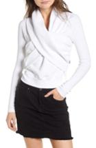Women's Good American Crossover Sweater - White