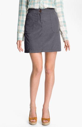 Caslon Corduroy Skirt Washed Grey Ebony 6p