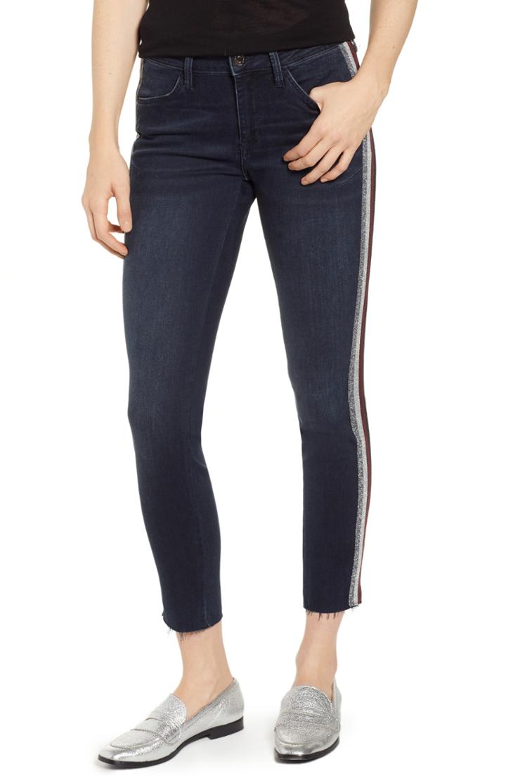 Women's Mavi Jeans Adriana Shiny Stripe Ankle Jeans
