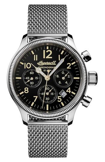 Men's Ingersoll Apsley Chronograph Mesh Strap Watch, 45mm