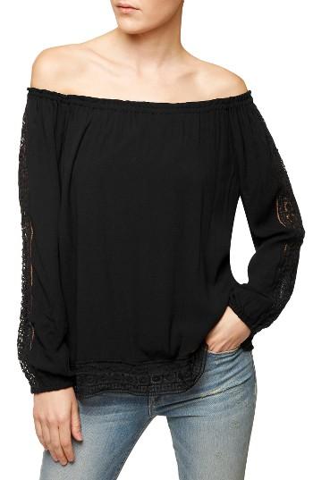 Women's Sanctuary Artisan Chantel Off The Shoulder Top - Black