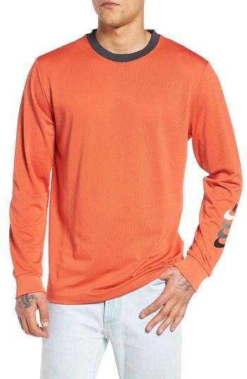 Men's Nike Sb Dry Gfx Long Sleeve T-shirt - Orange