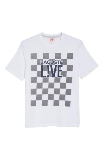 Men's Lacoste Check Graphic T-shirt - White