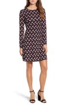 Women's Michael Michael Kors Chevron Print Fit & Flare Dress - Red