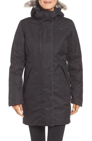 Women's The North Face Far Northern Waterproof Down Parka With Faux Fur Trim