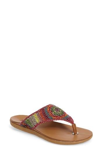 Women's Sakroots Sarria Flip Flop M - Green
