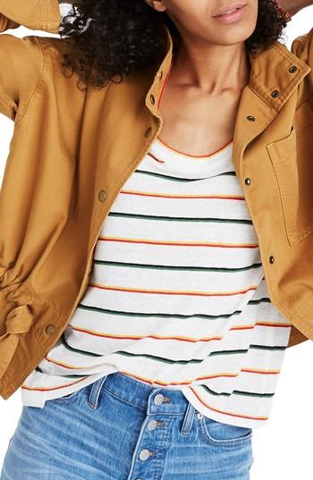 Women's Madewell Southlake Military Jacket, Size - Brown