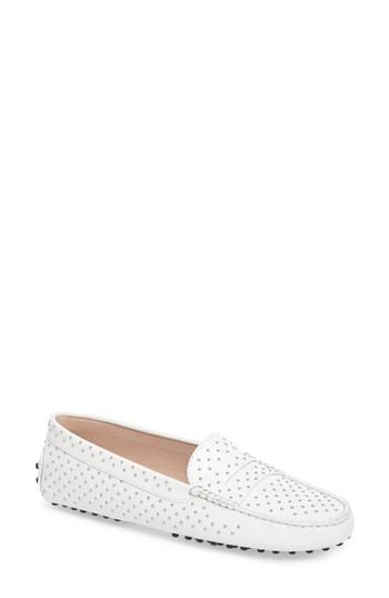 Women's Tod's Gommini Stud Penny Loafer Us / 35eu - White