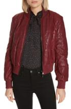 Women's Veronica Beard Malin Leather Jacket - Burgundy