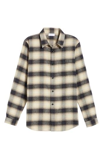 Men's John Elliott Brushed Flannel Shirt - White