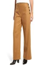 Women's Chriselle Lim Victoria Button Wide Leg Pants - Brown