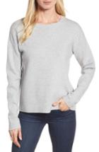 Petite Women's Halogen Tie Back Sweater, Size P - Grey