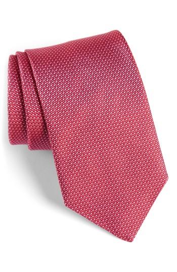 Men's David Donahue Solid Silk Tie, Size X-long - Pink