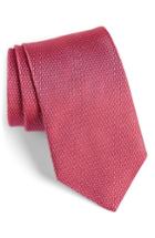 Men's David Donahue Solid Silk Tie, Size X-long - Pink