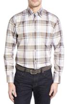 Men's Robert Talbott Anderson Classic Fit Plaid Micro Twill Sport Shirt, Size - Brown