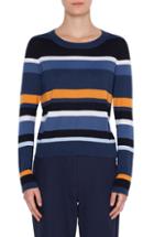 Women's Akris Punto Memphis Glass Stripe Wool Sweater - Blue