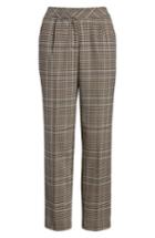 Women's 1.state Check Plaid Tapered Leg Pants - Black