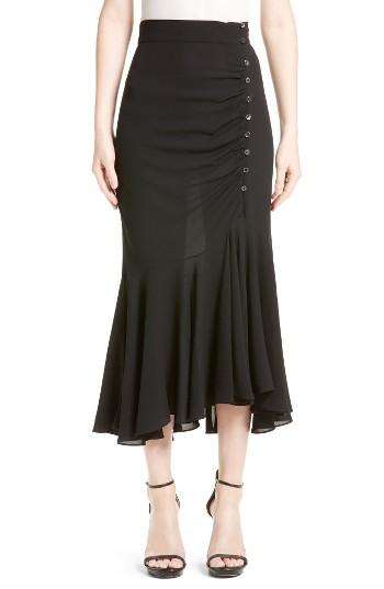 Women's Michael Kors Drape Silk Midi Skirt