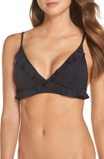 Women's Beccca Socialite Ruffle Bikini Top - Black