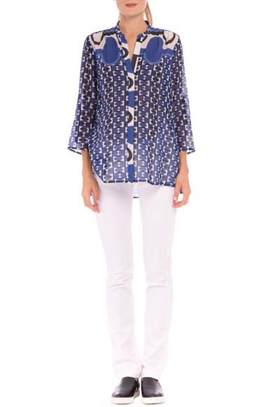 Women's Olian 'audrey' Silk Maternity Shirt
