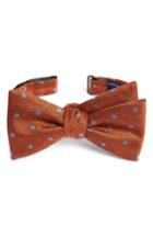 Men's The Tie Bar Dotted Hitch Wool & Silk Bow Tie, Size - Orange