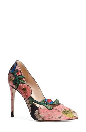 Women's Gucci Ophelia Floral Pump .5us / 39.5eu - Black