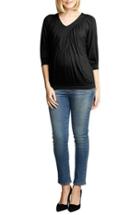 Women's Maternal America Ruched Dolman Top