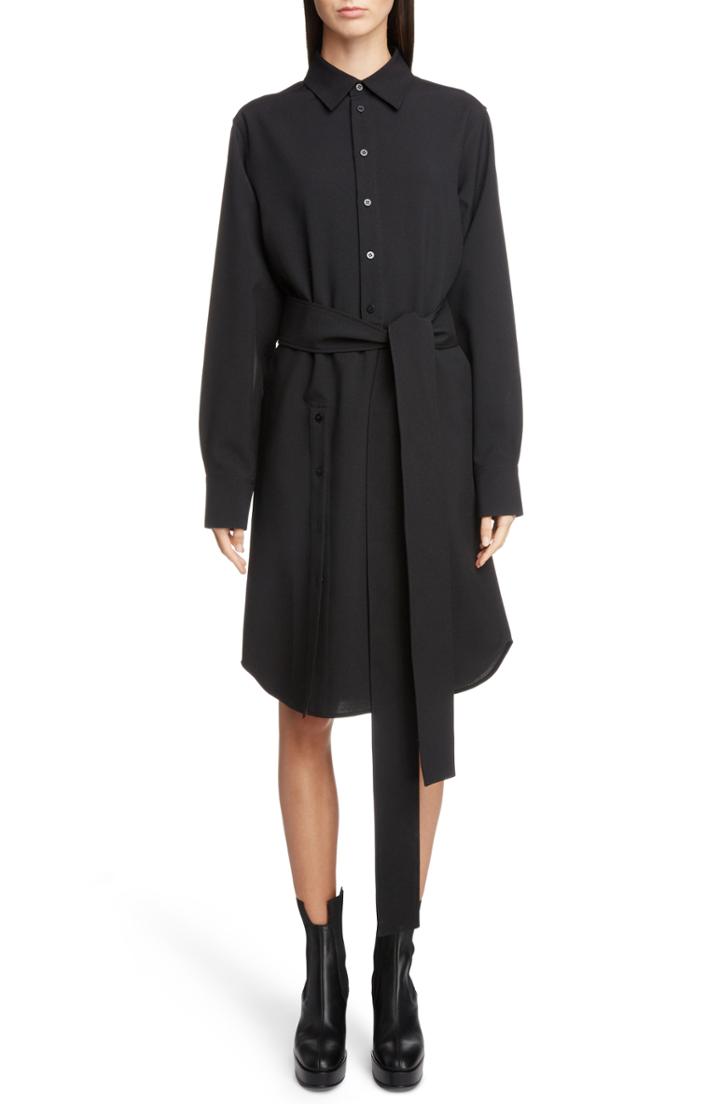Women's Acne Studios Belted Shirtdress Us / 34 Eu - Black