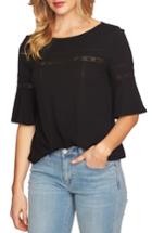 Women's Cece Ruffle Sleeve Top - Black