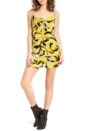 Women's Obey Savoy Velvet Dress - Yellow