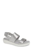 Women's Ecco 'freja' Two-strap Sandal -5.5us / 36eu - Metallic