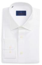 Men's David Donahue Regular Fit Solid Dress Shirt .5 34/35 - White