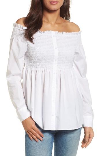 Women's Halogen Off The Shoulder Top - White