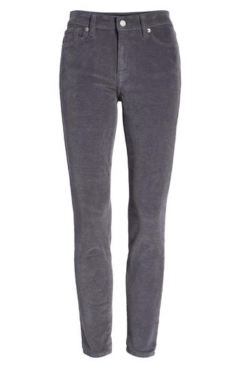 Women's Lucky Brand Ava Skinny Ankle Corduroy Pants - Grey