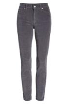 Women's Lucky Brand Ava Skinny Ankle Corduroy Pants - Grey