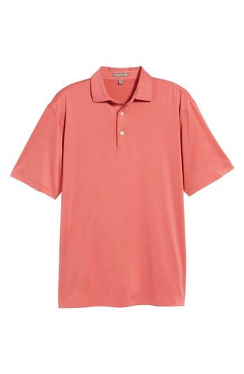 Men's Peter Millar Sean Stretch Jersey Polo, Size - Red