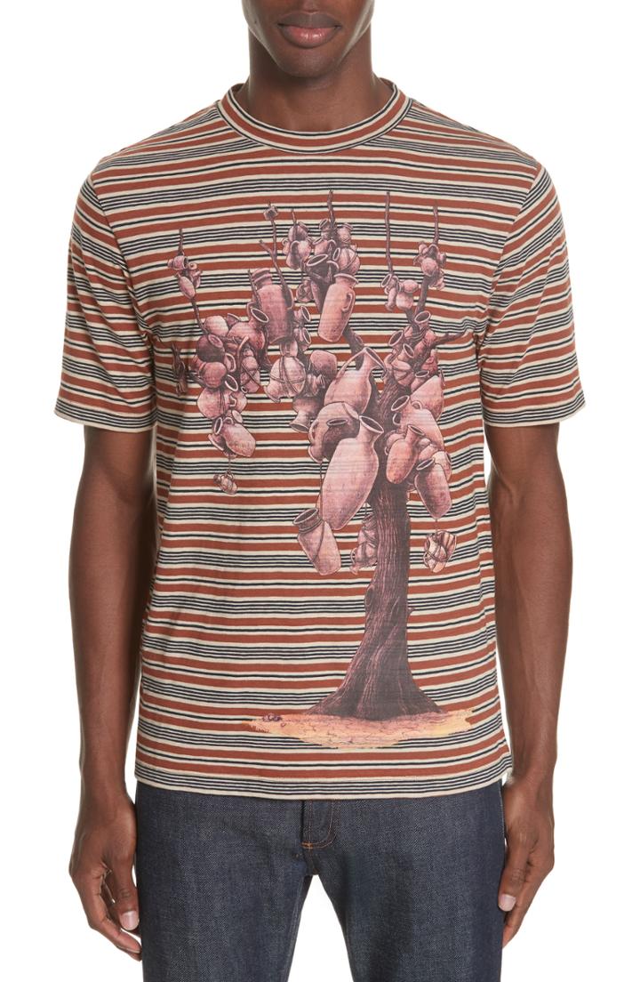 Men's Loewe Stripe Pottery Tree T-shirt